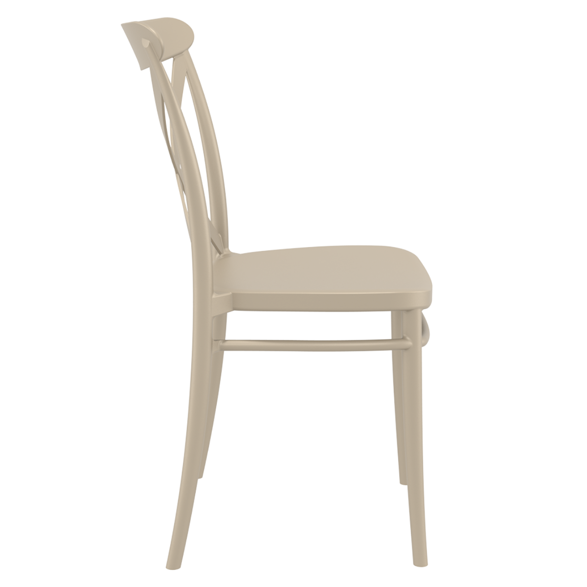ST CROSY Taupe design Műanyag kültéri szék